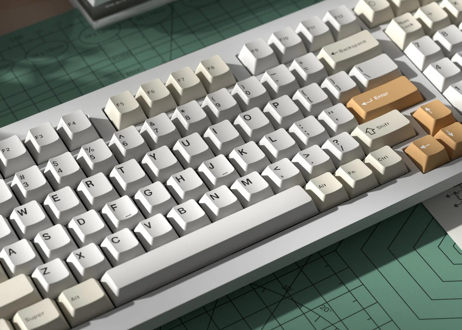 Cherry Profile Double-Shot PBT Full Set Keycaps - Camel - Image 10