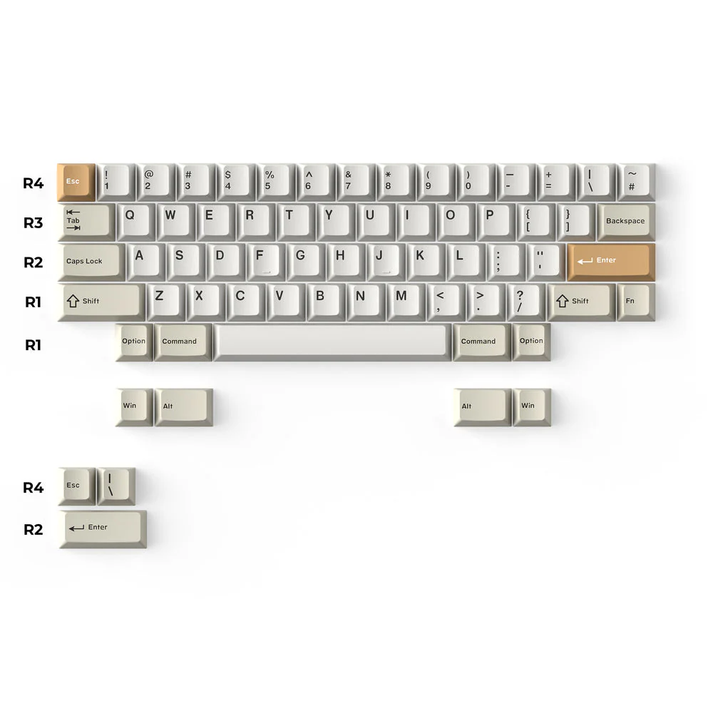 Cherry Profile Double-Shot PBT Full Set Keycaps - Camel - Image 3