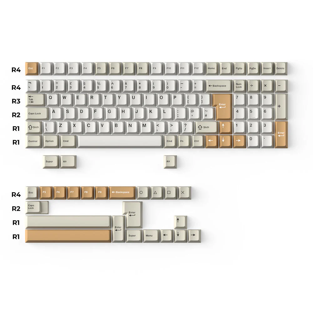 Cherry Profile Double-Shot PBT Full Set Keycaps - Camel - Image 5