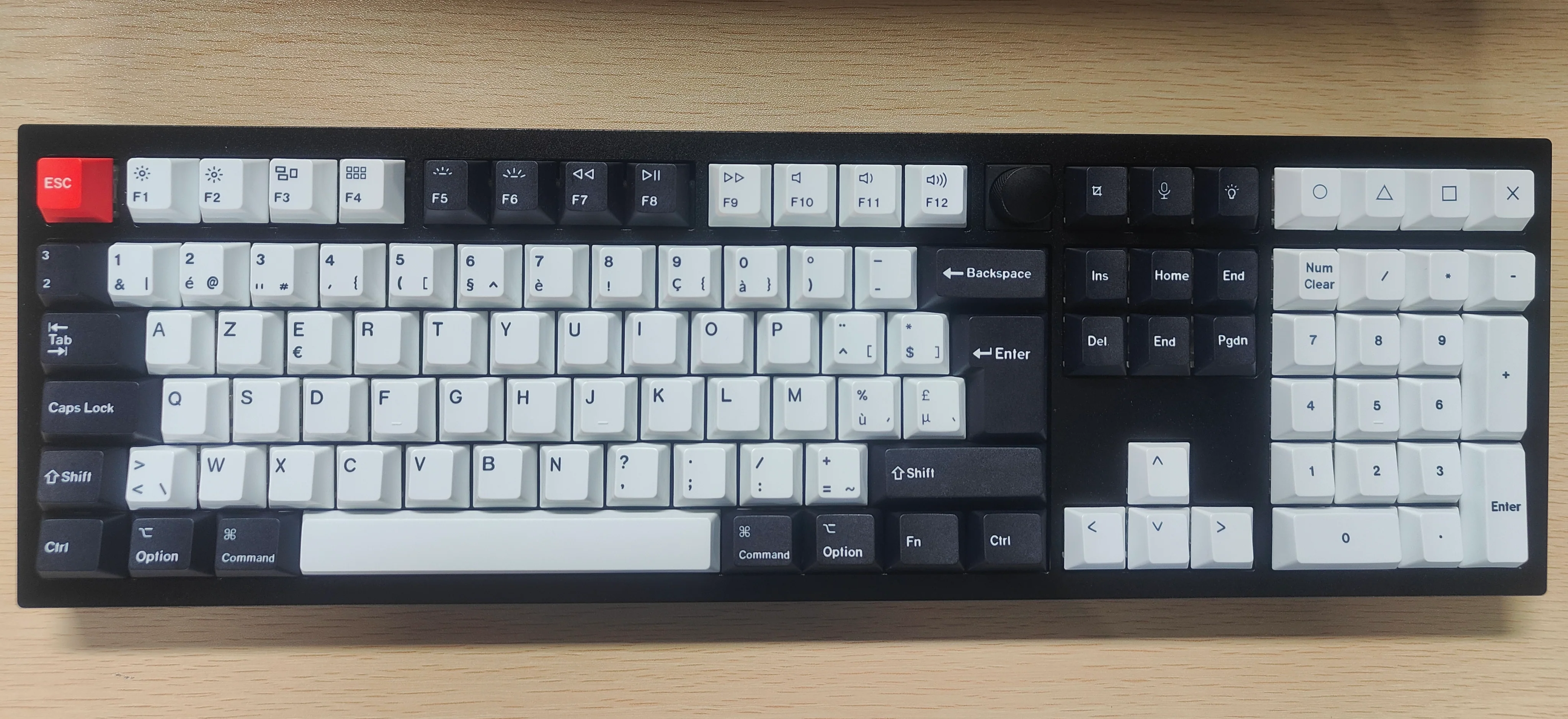 ISO Cherry Profile Dye-Sub PBT Full Keycap Set - Black and White - Image 10