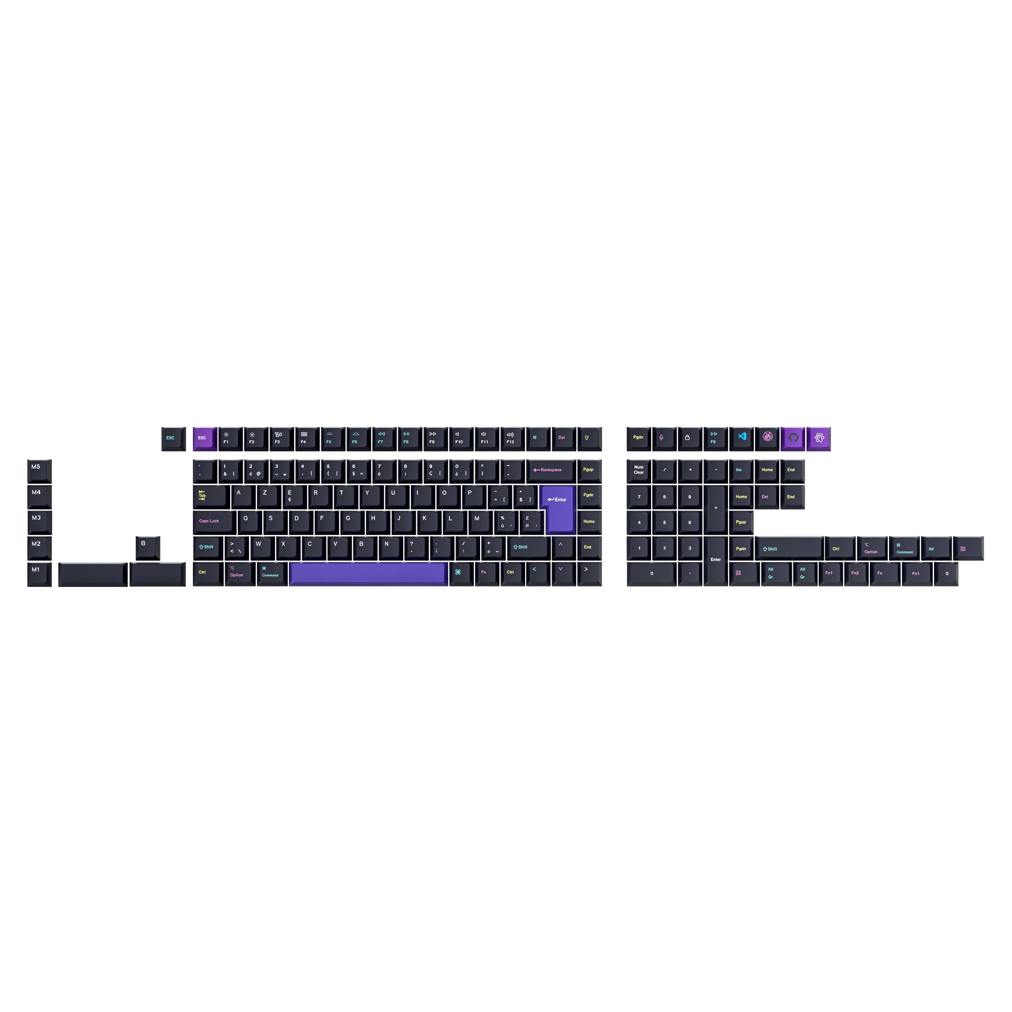 ISO Cherry Profile Dye-Sub PBT Full Set Keycap Set - Developer (Version 2)