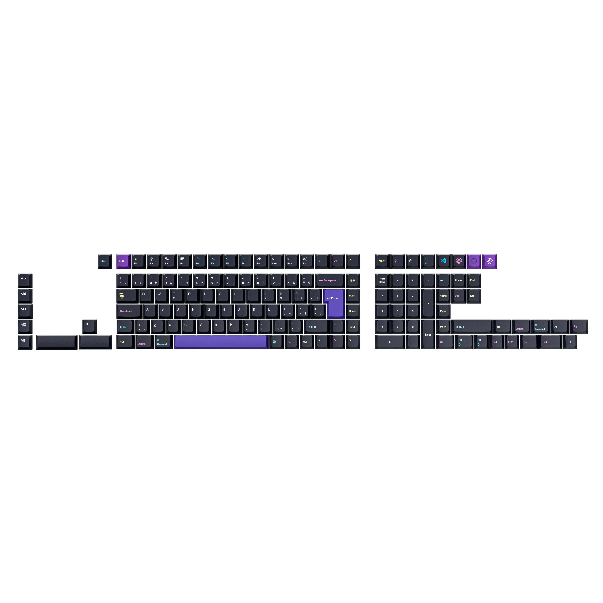 ISO Cherry Profile Dye-Sub PBT Full Set Keycap Set - Developer (Version 2) - Image 2