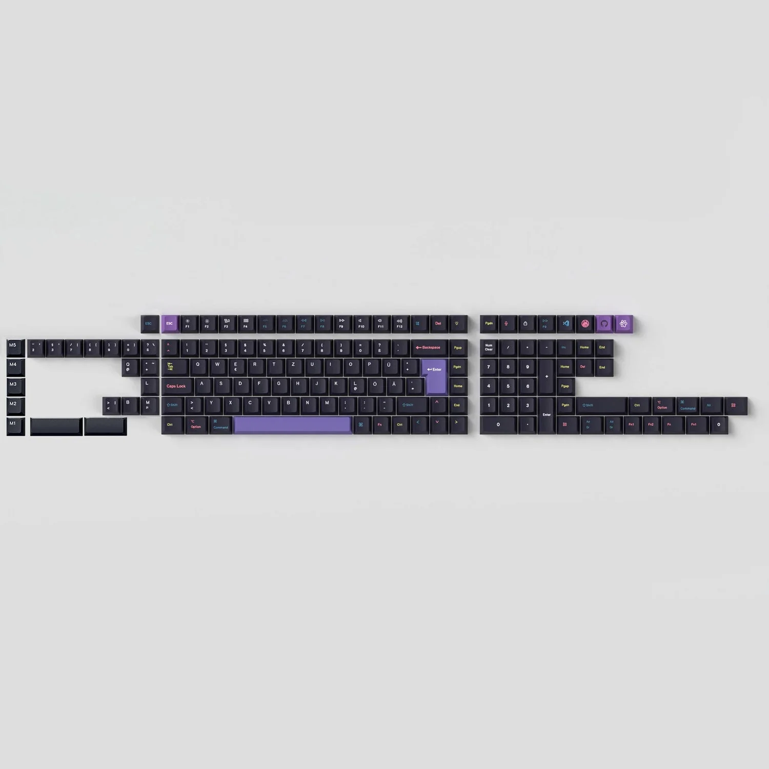 ISO Cherry Profile Dye-Sub PBT Full Set Keycap Set - Developer (Version 2) - Image 9
