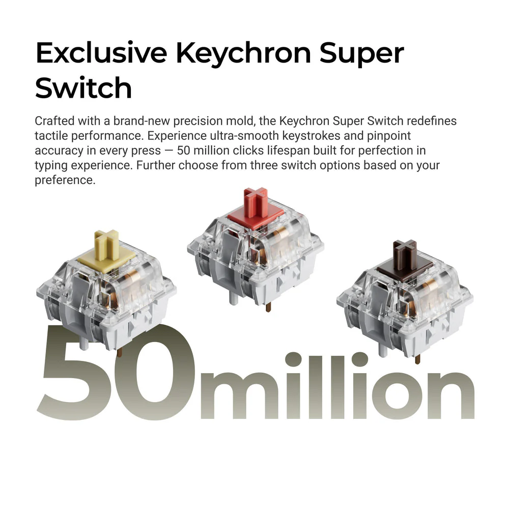 Keychron C1 Pro 8K QMK Wired Custom Mechanical Keyboard (US ANSI Layout) - Image 3