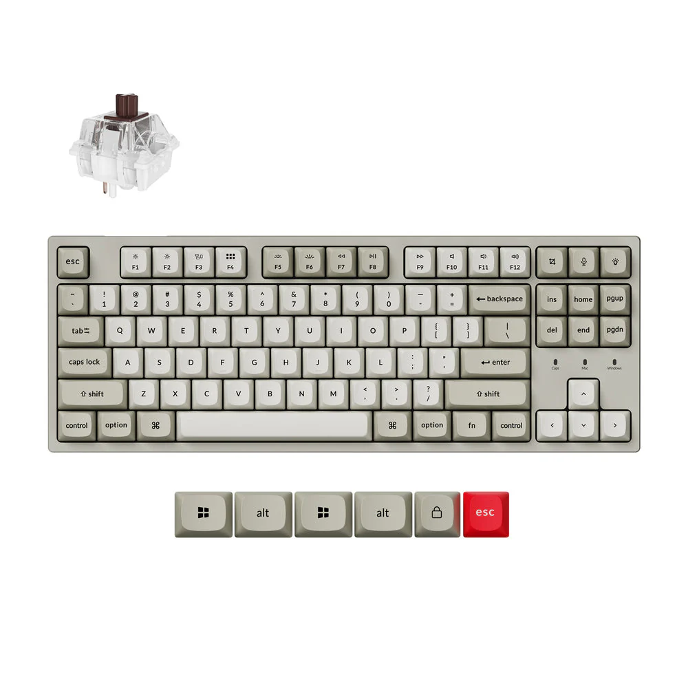 Keychron C1 Pro 8K QMK Wired Custom Mechanical Keyboard (US ANSI Layout) - Image 8
