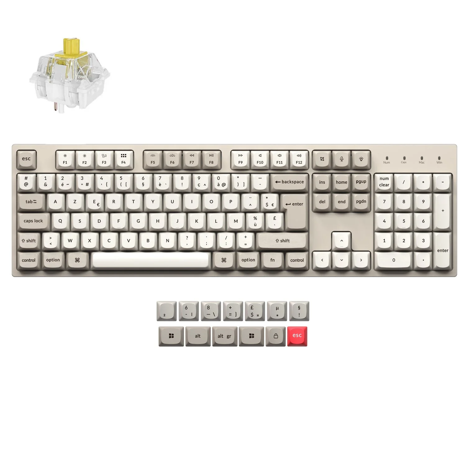 Keychron C2 Pro 8K QMK Wired Custom Mechanical Keyboard ISO Layout Collection - Image 10
