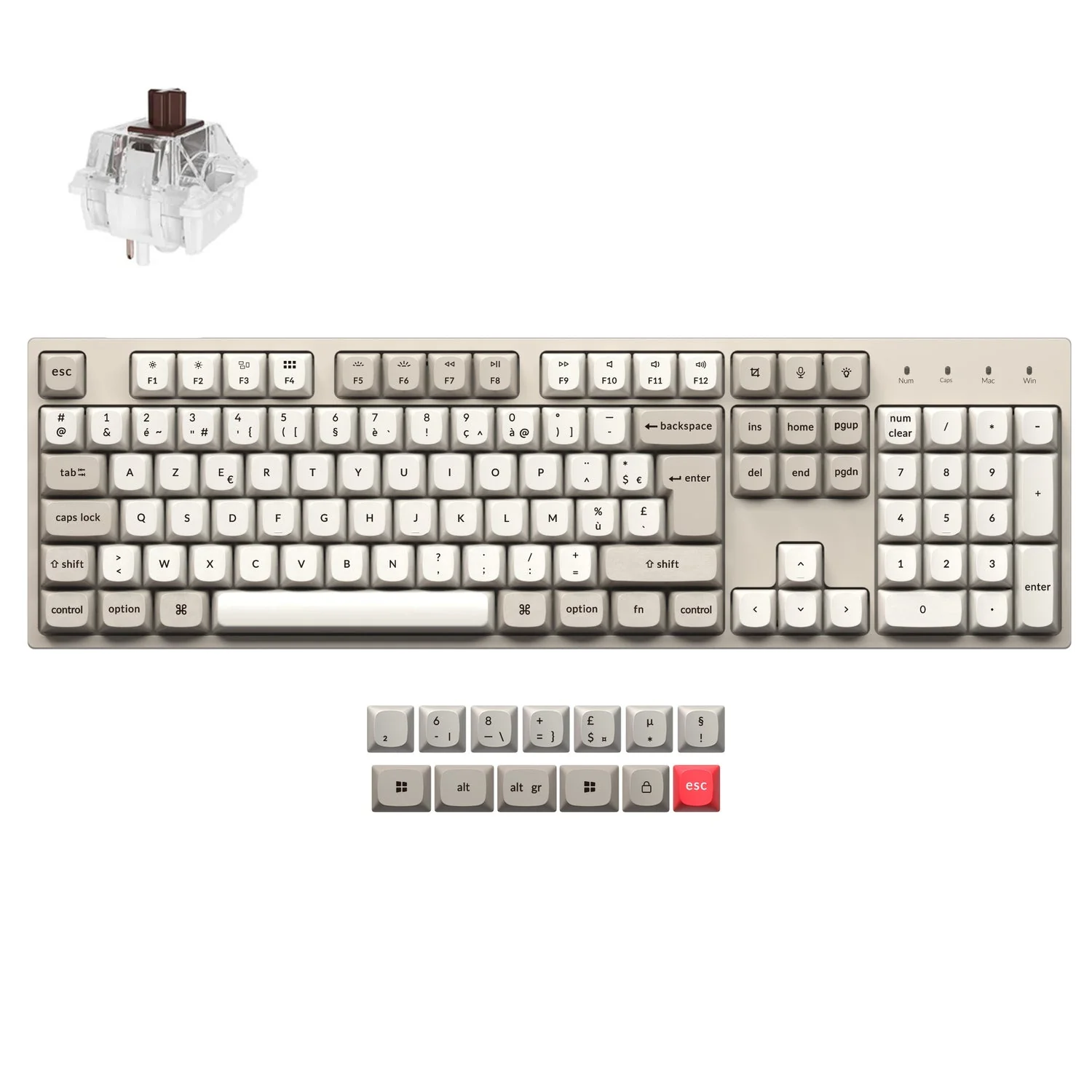 Keychron C2 Pro 8K QMK Wired Custom Mechanical Keyboard ISO Layout Collection - Image 9