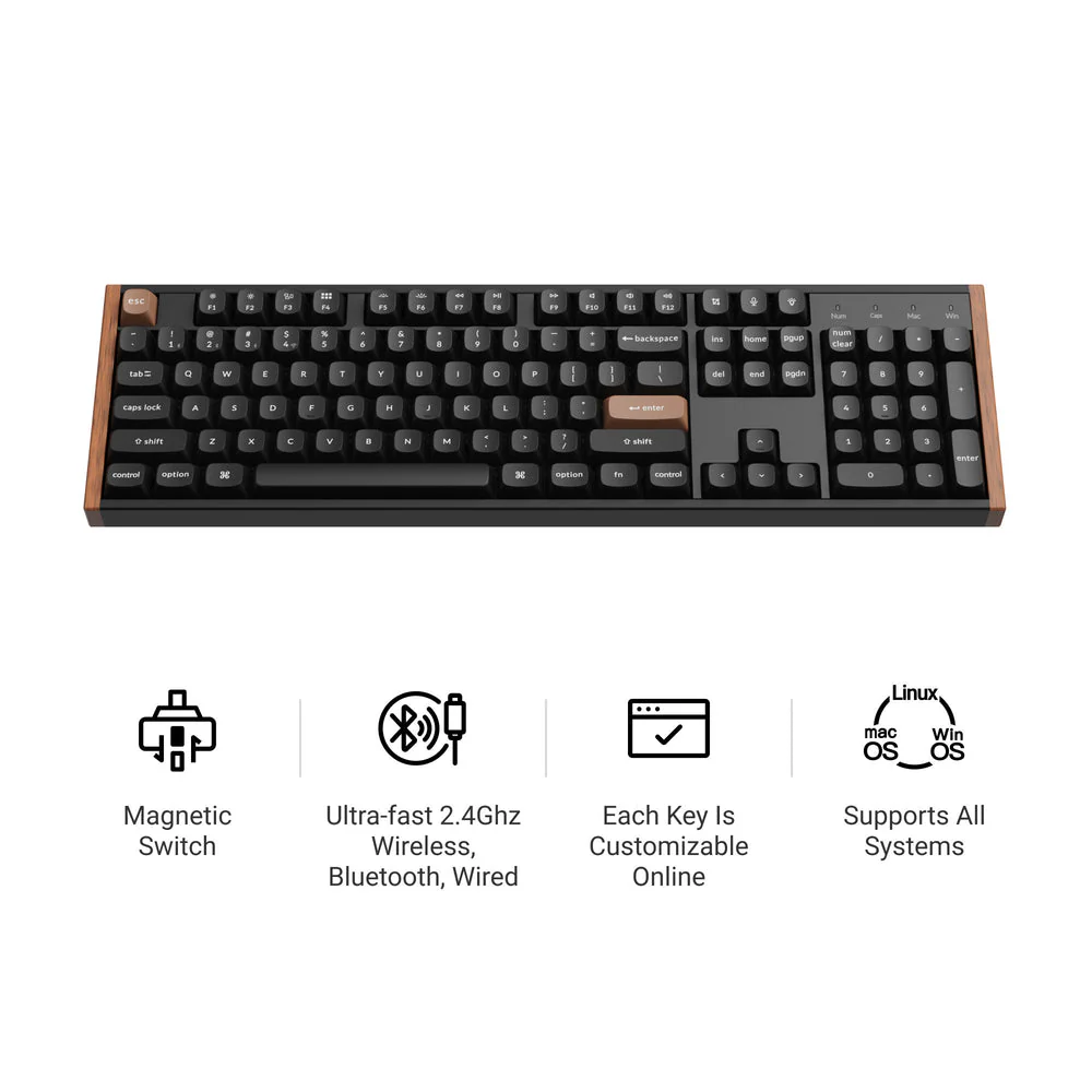 Keychron K10 HE Wireless Magnetic Switch Custom Keyboard (US ANSI Layout) - Image 4