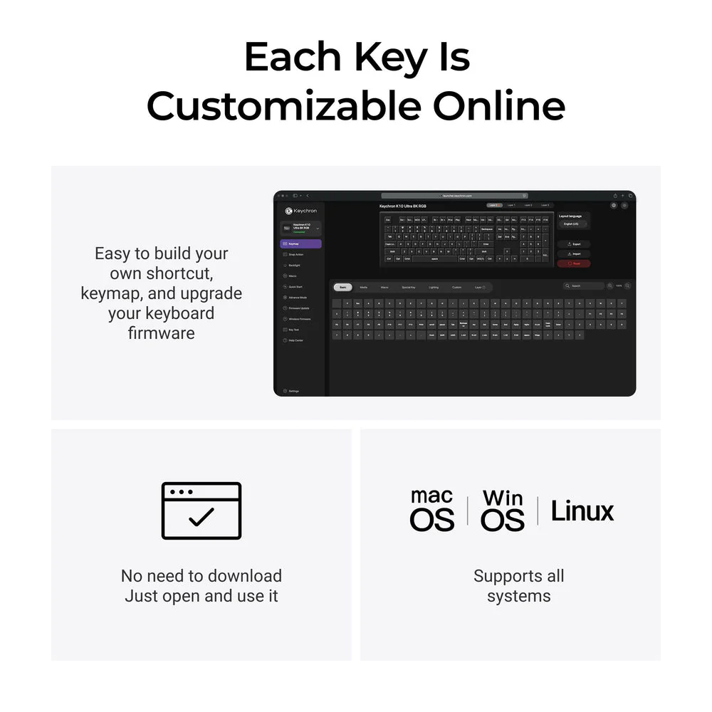 Keychron K10 Ultra 8K Wireless Custom Mechanical Keyboard ISO Layout Collection - Image 5