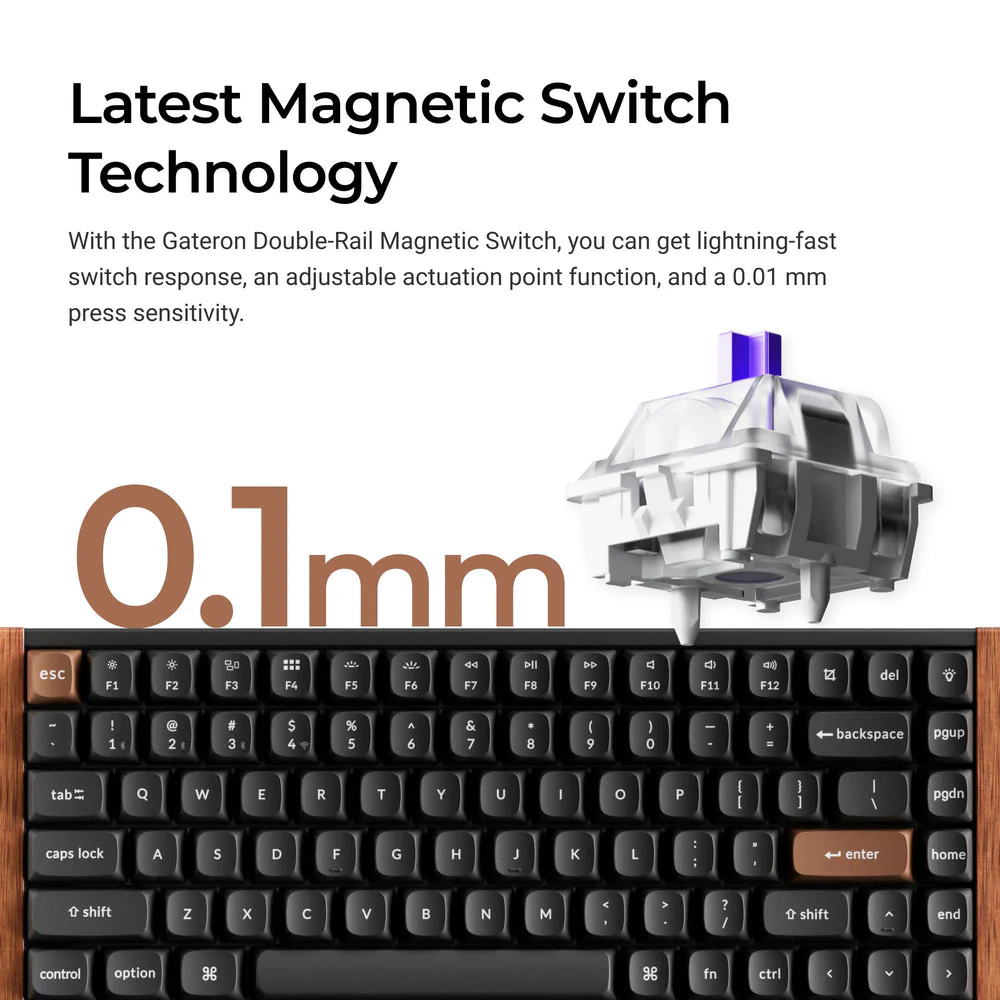 Keychron K2 HE Wireless Magnetic Switch Custom Keyboard (US ANSI Layout) - Image 2