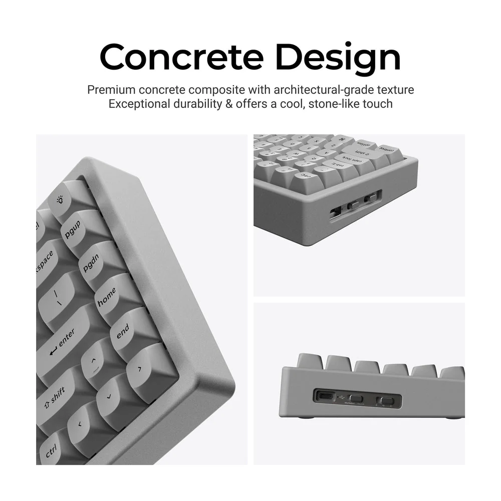 Keychron K2 HE Wireless Magnetic Switch Custom Keyboard - Concrete Edition (US ANSI Layout) - Image 5