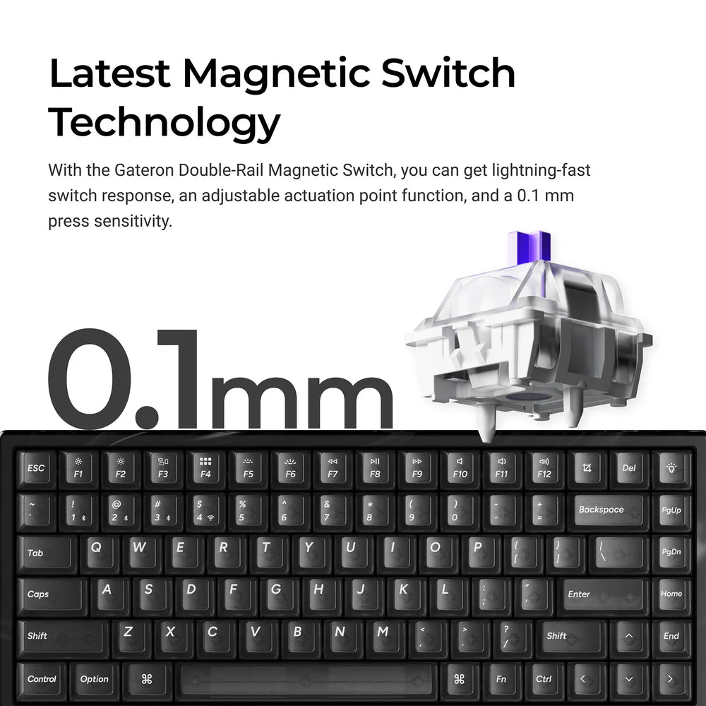 Keychron K2 HE Wireless Magnetic Switch Custom Keyboard - Resin Edition (US ANSI Layout) - Image 2