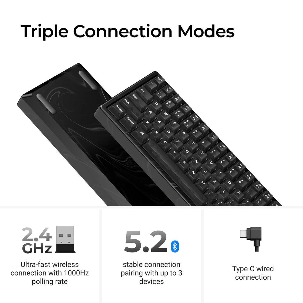 Keychron K2 HE Wireless Magnetic Switch Custom Keyboard - Resin Edition (US ANSI Layout) - Image 4