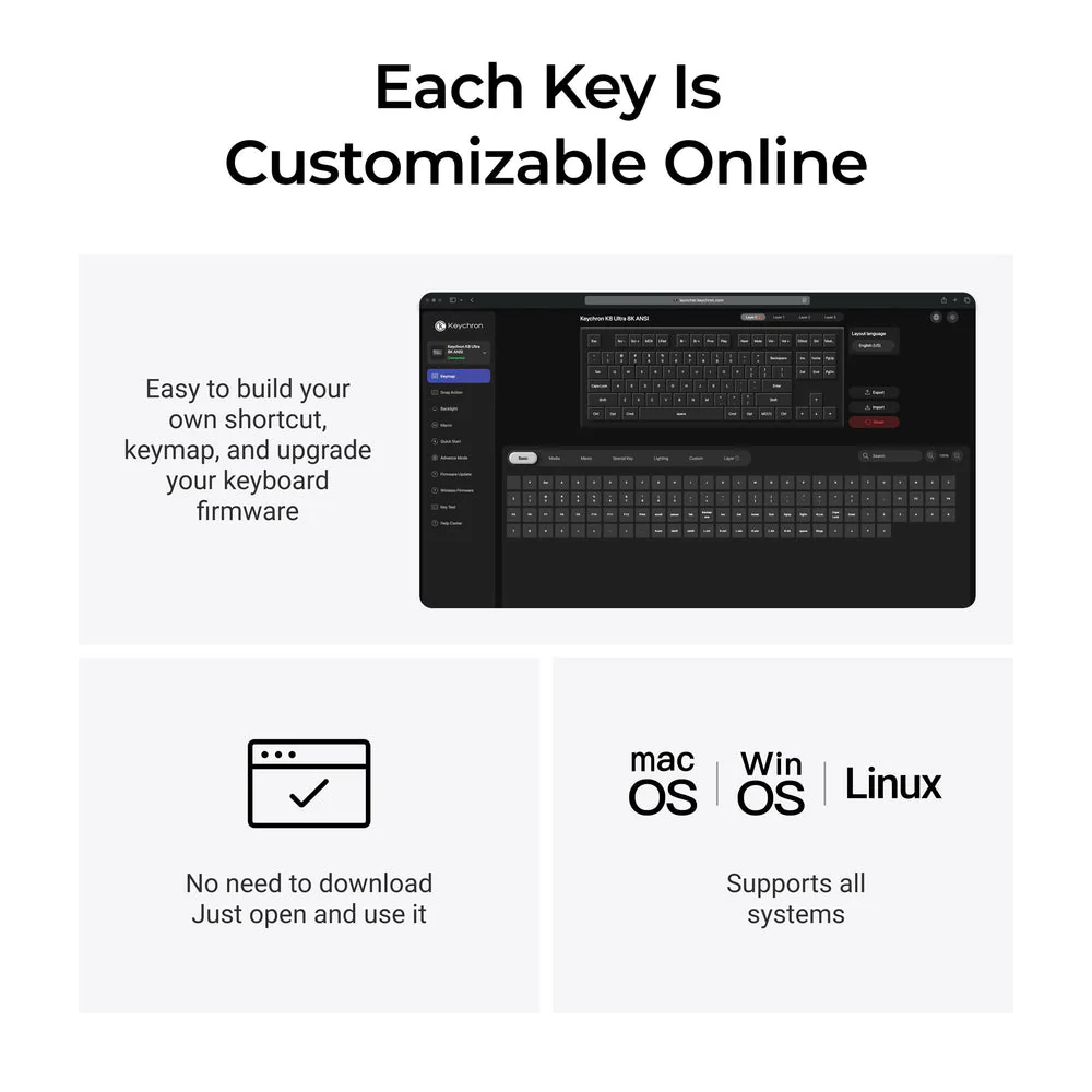 Keychron K8 Ultra 8K Wireless Custom Mechanical Keyboard ISO Layout Collection - Image 6