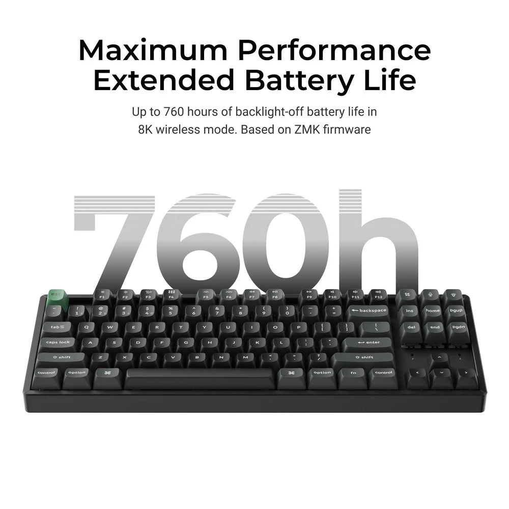 Keychron K8 Ultra 8K Wireless Custom Mechanical Keyboard (US ANSI Layout) - Image 4