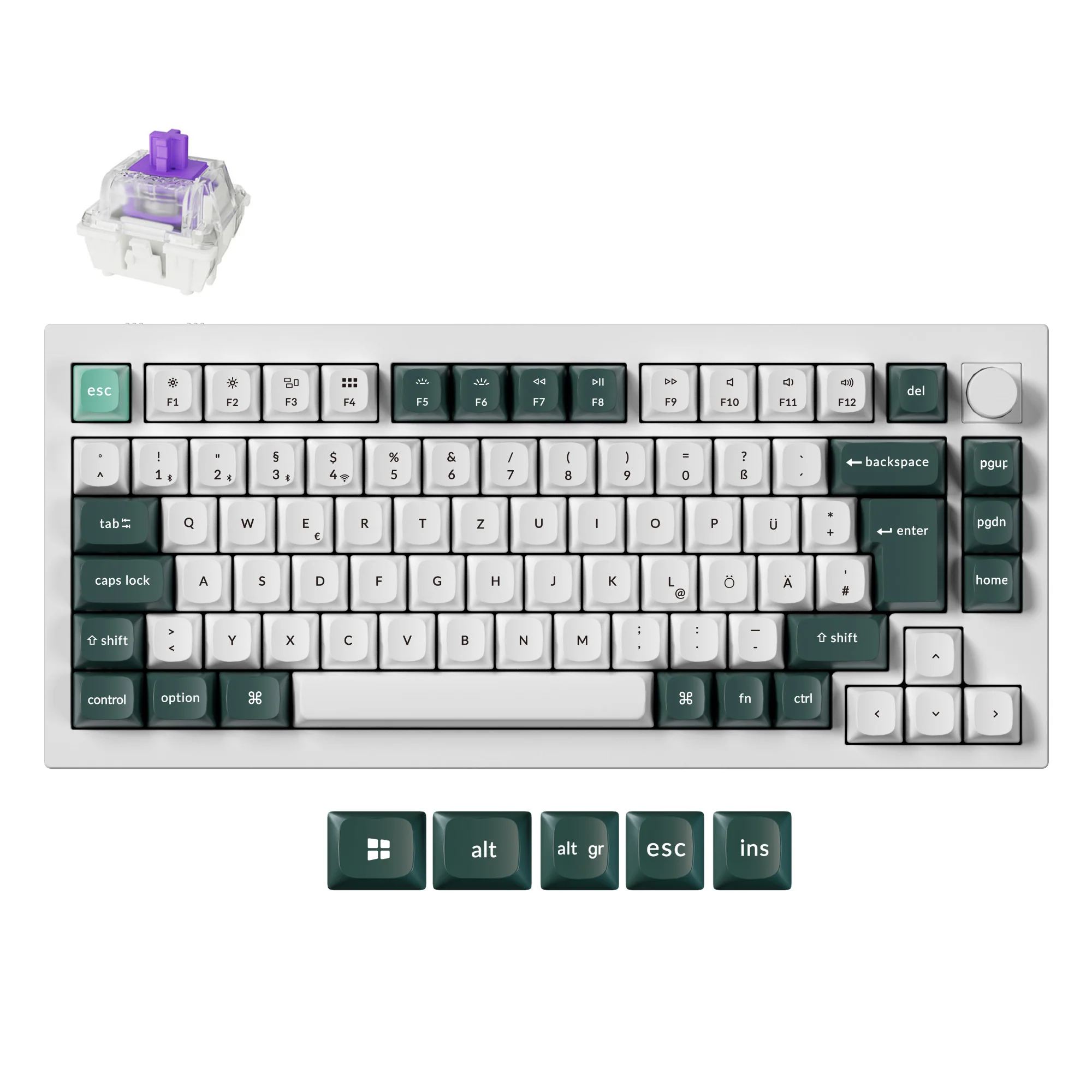 Keychron Q1 HE QMK Wireless Custom Keyboard ISO Layout Collection - Image 14