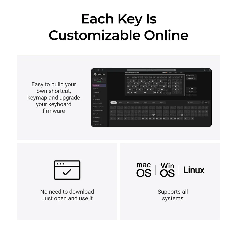 Keychron Q5 Ultra 8K Wireless Custom Mechanical Keyboard (US ANSI Layout) - Image 6