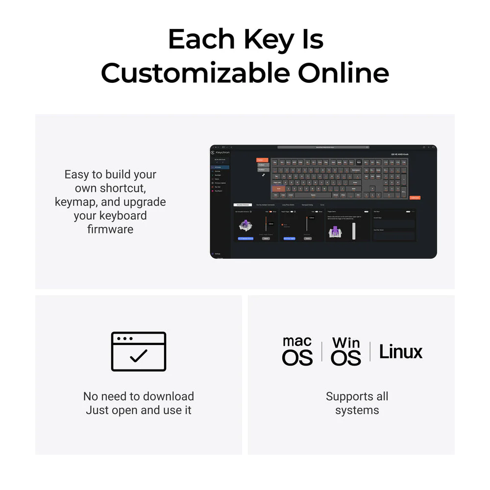 Keychron Q6 HE QMK Wireless Custom Keyboard (US ANSI Layout) - Image 6