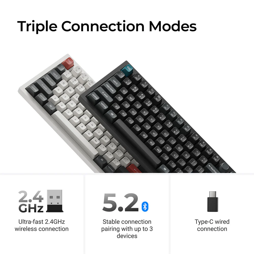 Keychron Q6 Ultra 8K Wireless Custom Mechanical Keyboard (US ANSI Layout) - Image 5