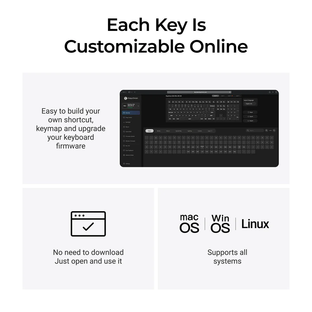 Keychron Q6 Ultra 8K Wireless Custom Mechanical Keyboard (US ANSI Layout) - Image 6