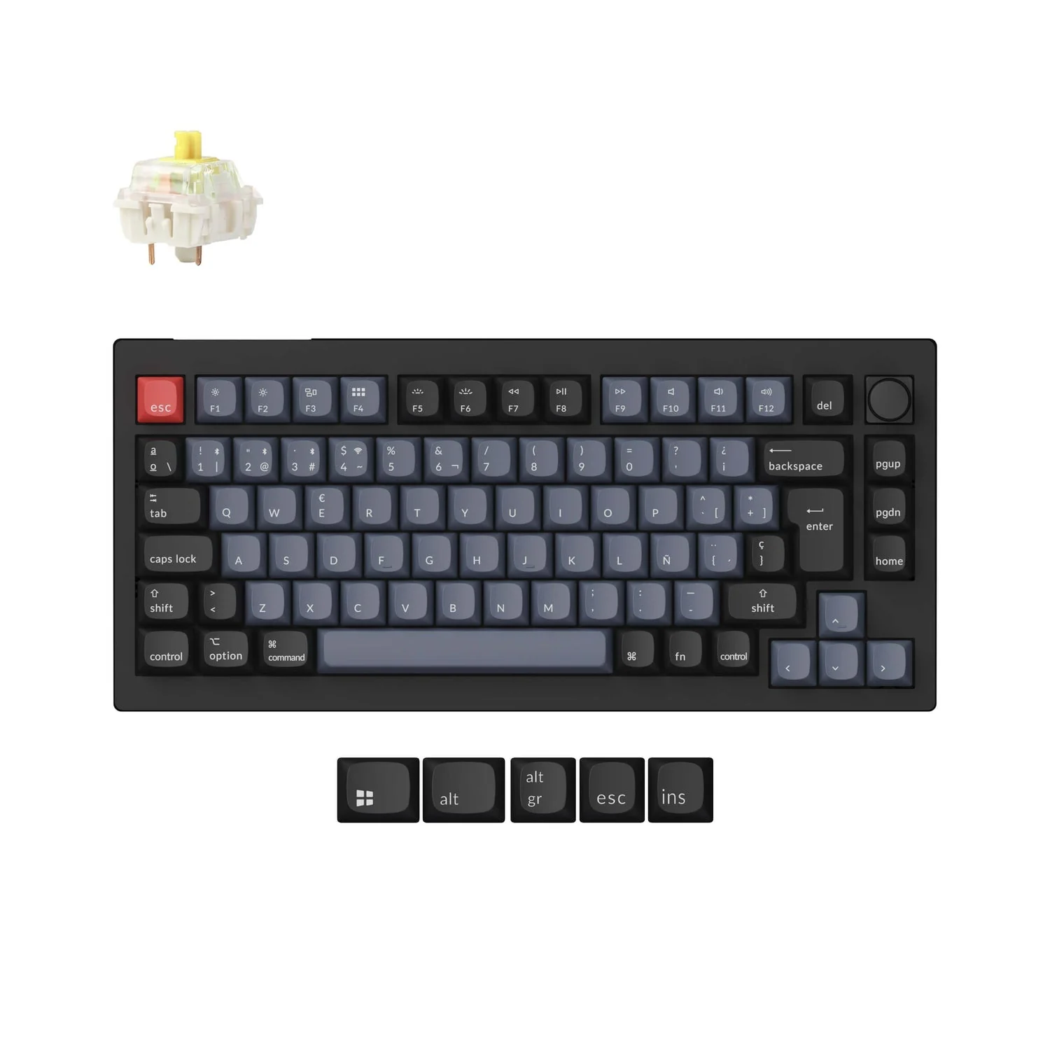 Keychron V1 Max QMK Wireless Custom Mechanical Keyboard ISO Layout Collection - Image 16