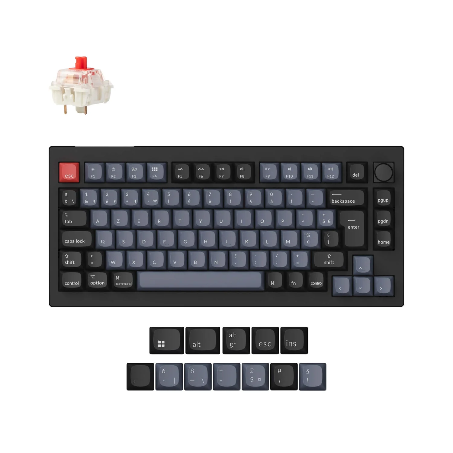 Keychron V1 Max QMK Wireless Custom Mechanical Keyboard ISO Layout Collection - Image 17