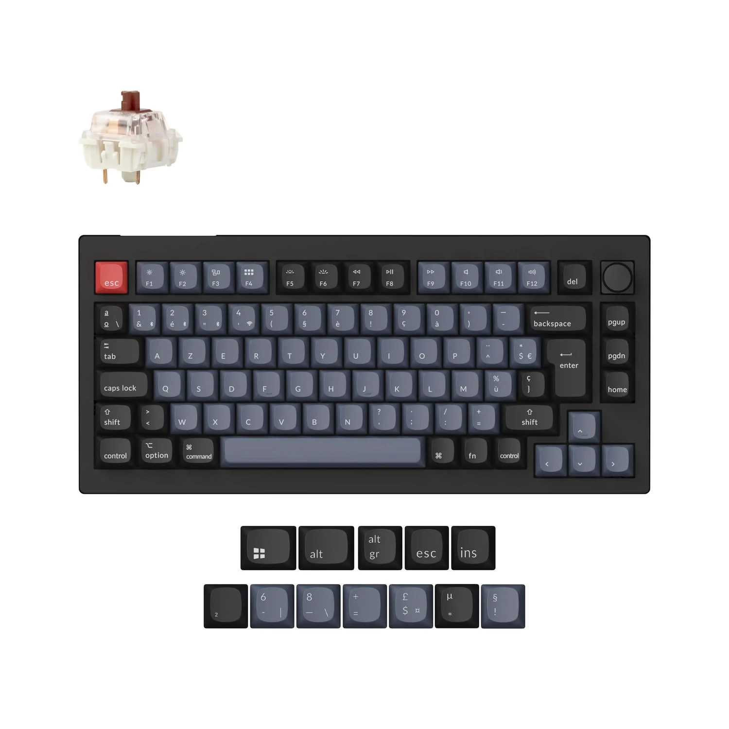 Keychron V1 Max QMK Wireless Custom Mechanical Keyboard ISO Layout Collection - Image 18