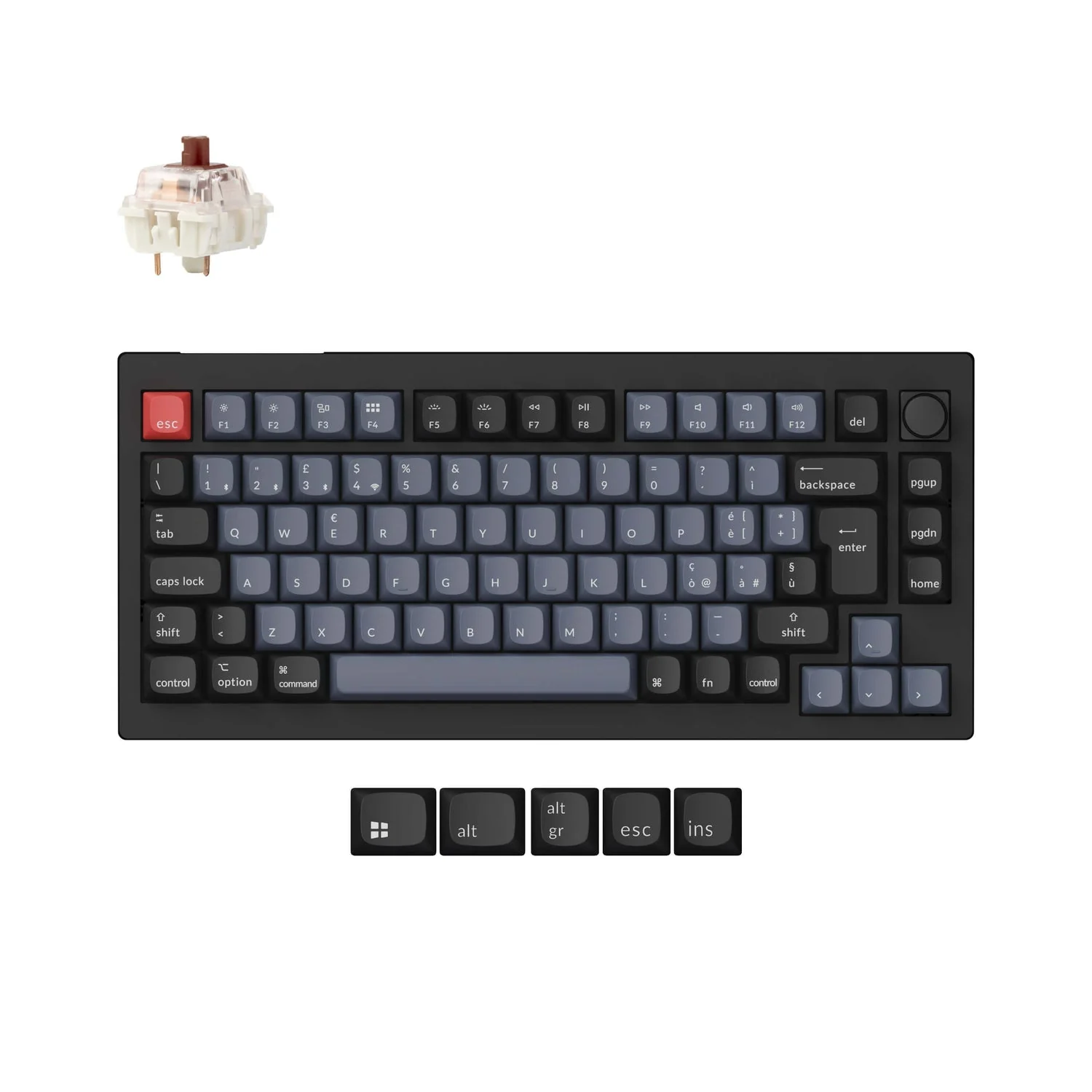 Keychron V1 Max QMK Wireless Custom Mechanical Keyboard ISO Layout Collection - Image 21