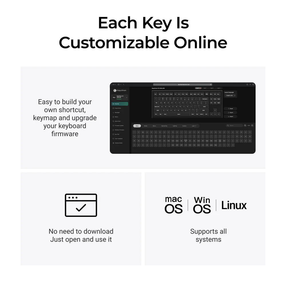 Keychron V3 Ultra 8K Wireless Custom Mechanical Keyboard (US ANSI Layout) - Image 6