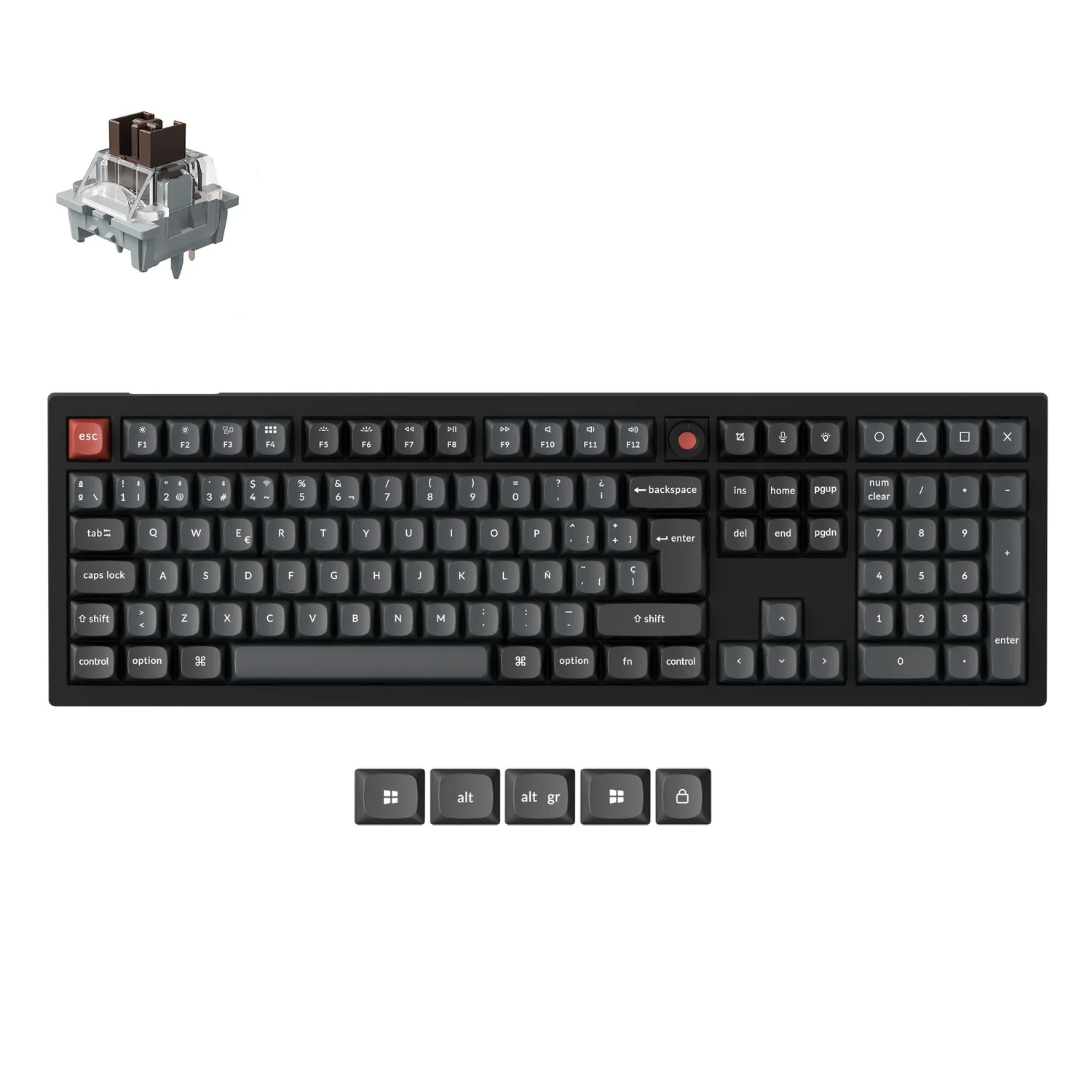 Keychron V6 8K QMK Wired Custom Mechanical Keyboard ISO Layout Collection - Image 5