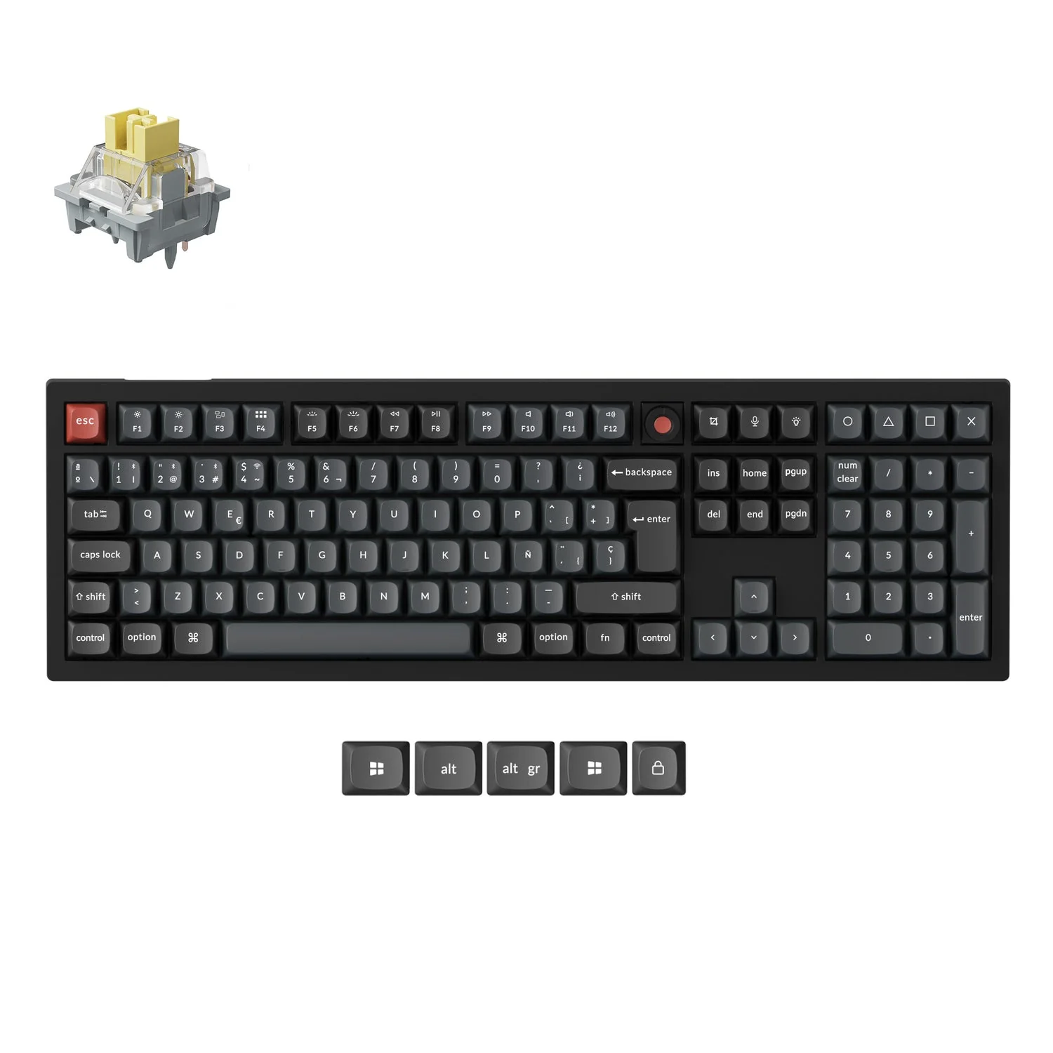 Keychron V6 8K QMK Wired Custom Mechanical Keyboard ISO Layout Collection - Image 6