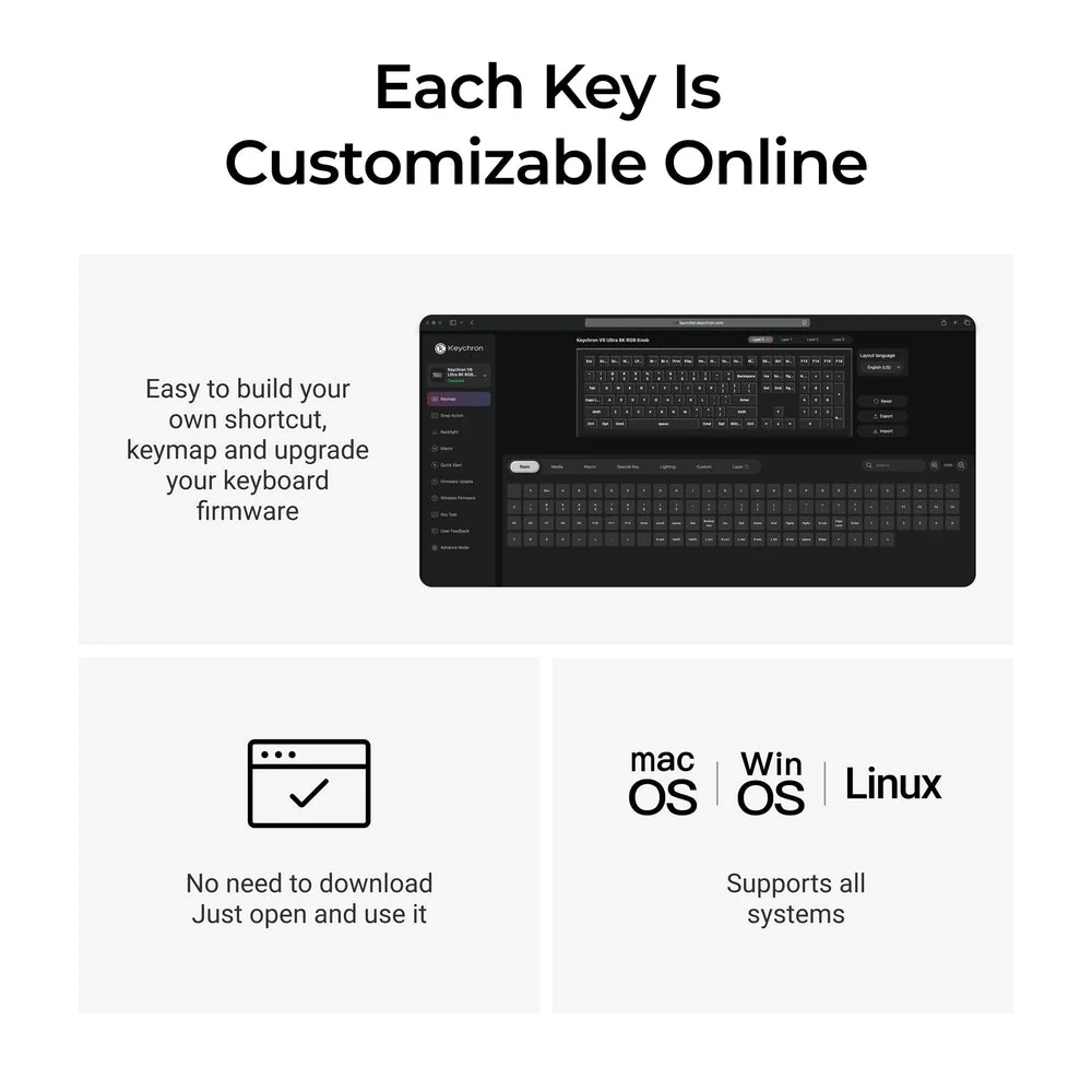 Keychron V6 Ultra 8K Wireless Custom Mechanical Keyboard (US ANSI Layout) - Image 6