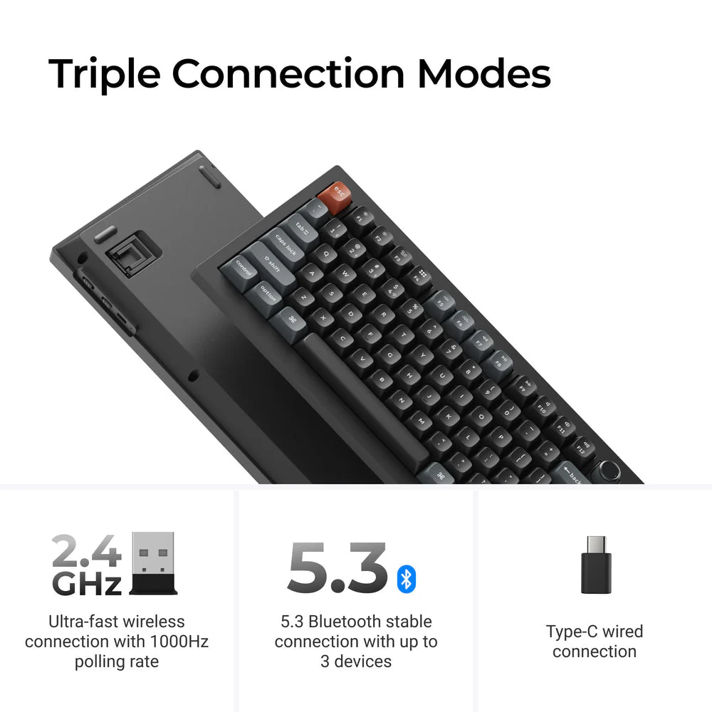 Keychron V6 Ultra 8K Wireless Custom Mechanical Keyboard (US ANSI Layout) - Image 7