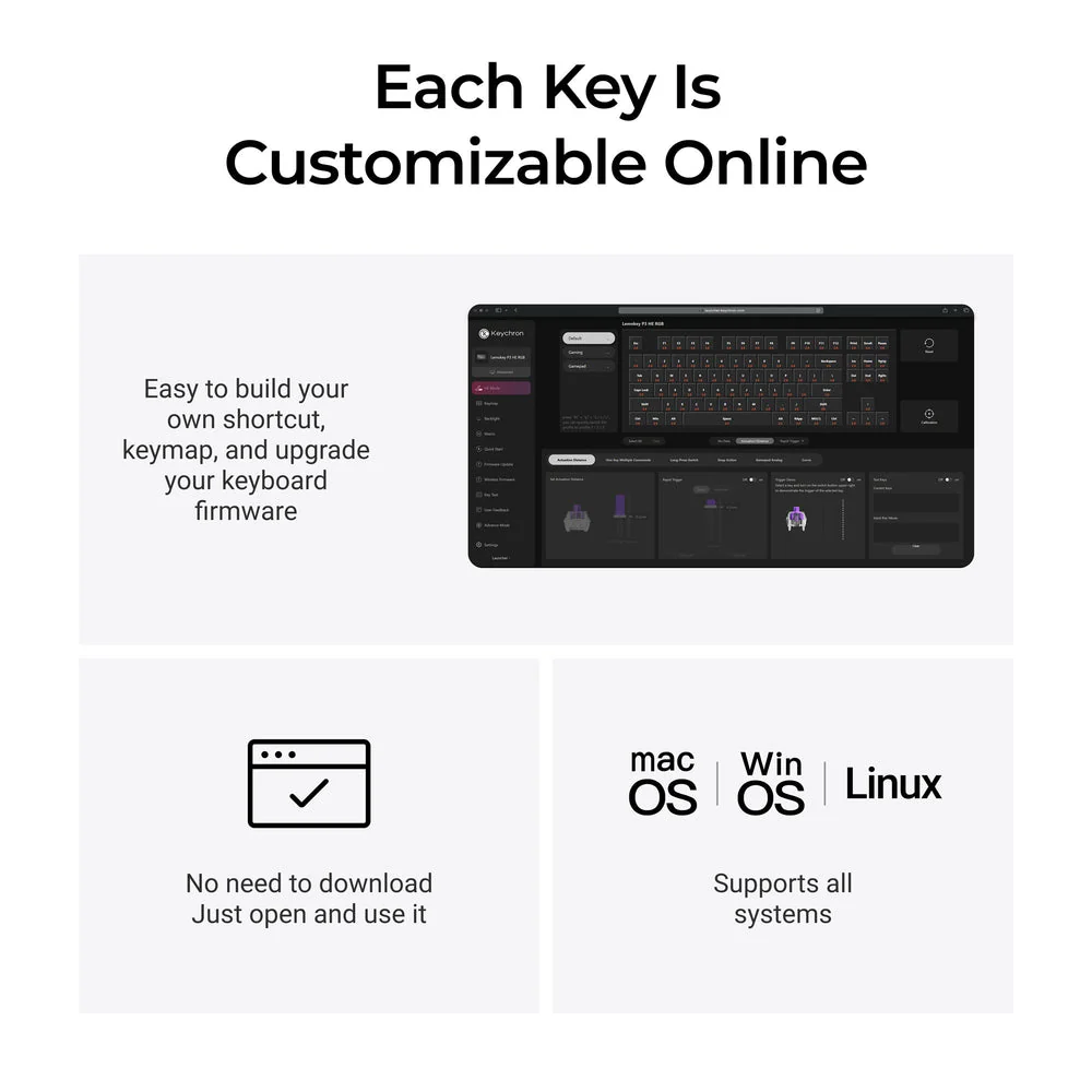 Lemokey P3 HE Wireless Magnetic Switch Custom Gaming Keyboard (US ANSI Layout) - Image 6