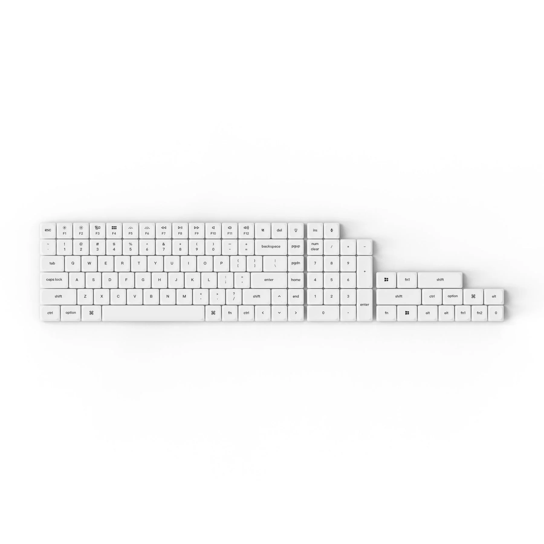 Low Profile Double Shot PBT LSA Keycap Set Version 1 - Image 2