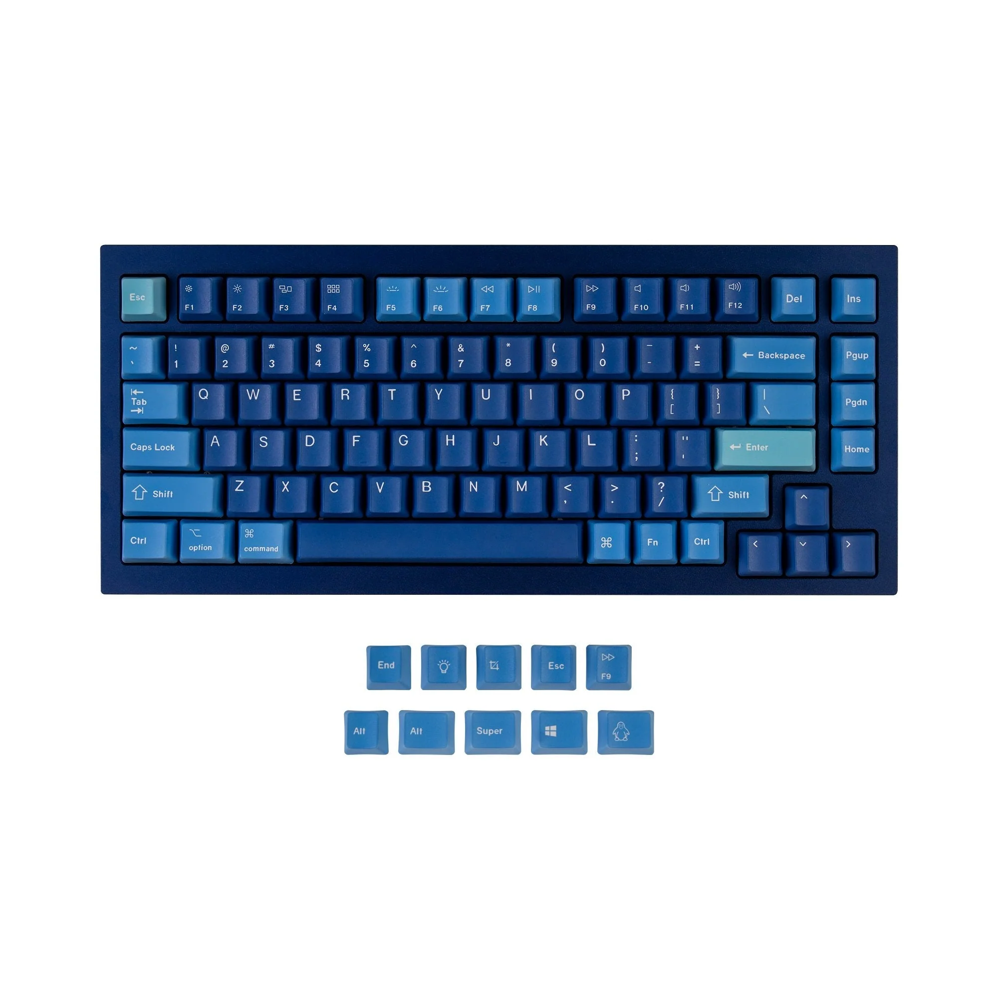 OEM Dye-Sub PBT Keycap Set - Ocean - Image 4